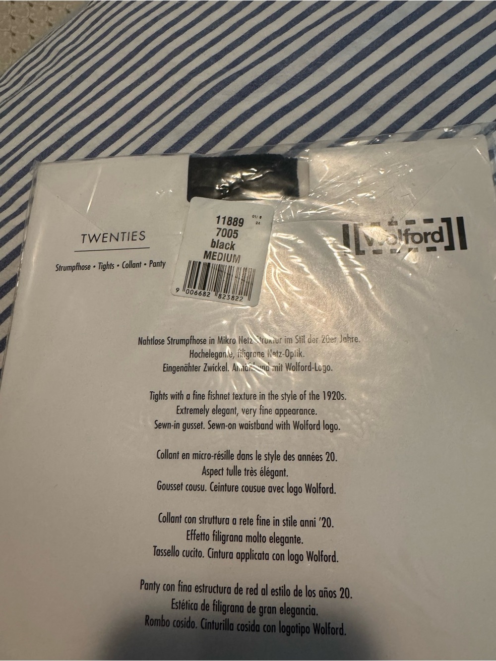 Wolford Black Fishnet Twenties Tights - Picture 3 of 4